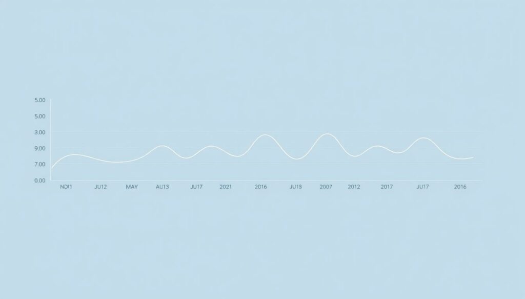 A detailed line chart showcasing the average sea water temperatures throughout the year in Oman. The chart is set against a crisp, minimalist background, with muted tones of blue and gray to evoke a sense of tranquility. The data points are represented by clean, elegant line segments that flow smoothly, reflecting the undulating nature of the temperatures. The chart is presented in a professional, scientific manner, providing a clear and concise visual representation of the Omani climate. The overall composition strikes a balance between informative and aesthetically pleasing, making it an ideal illustration for the climate section of the article.
