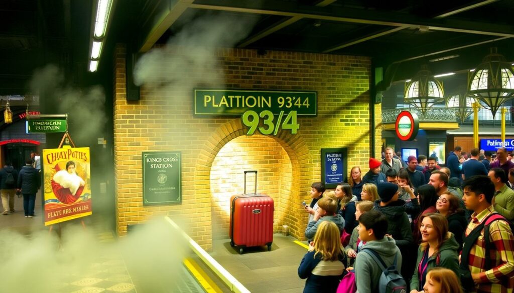 Ein Bild von Gleis 9 ¾ am King's Cross Bahnhof