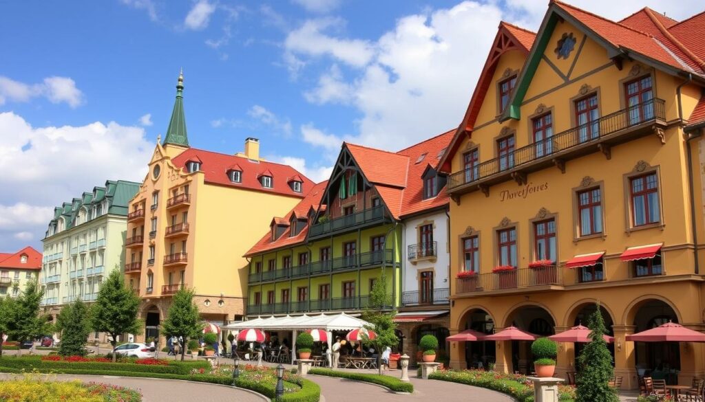 Ein Bild von den Themenhotels des Europa-Parks