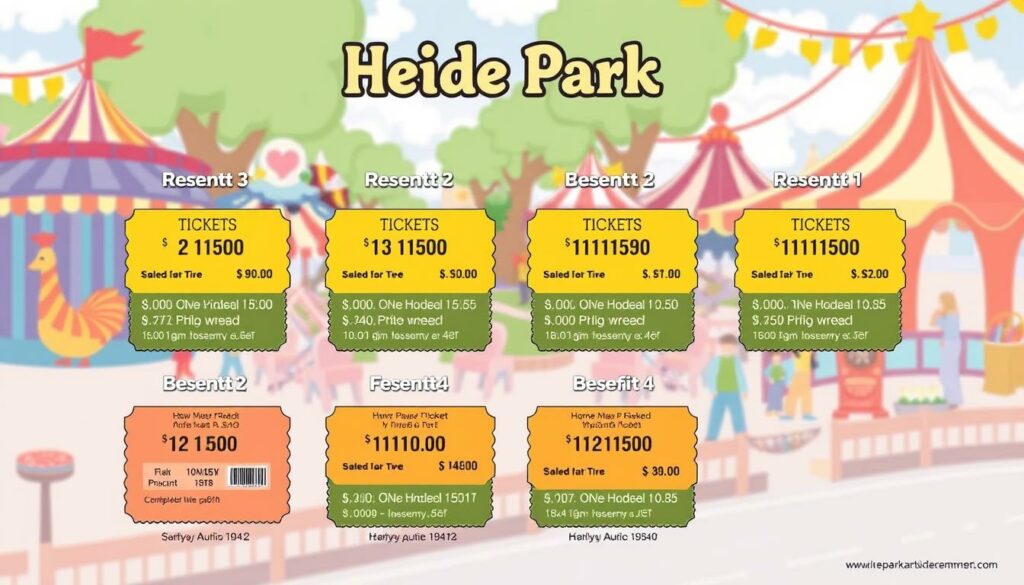 Ein Bild von verschiedenen Tickettypen für den Heide Park