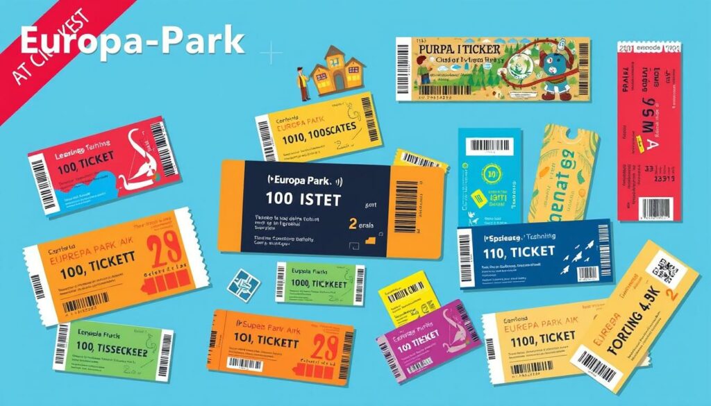 Ein Bild von verschiedenen Tickettypen im Europa-Park