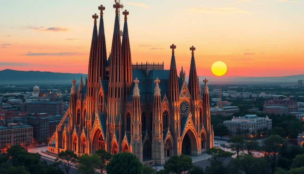 Eine Abbildung der Sagrada Família in Barcelona
