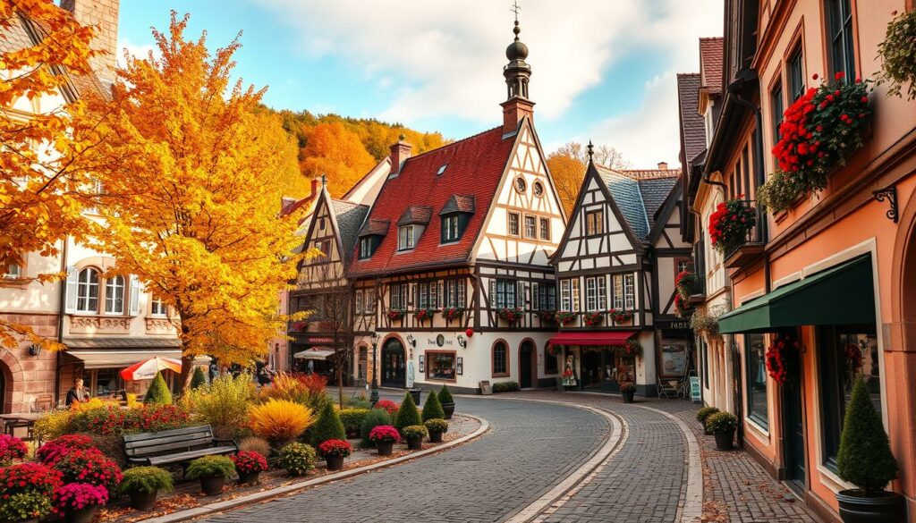 Eine Ansicht der Nürnberger Altstadt im Herbst