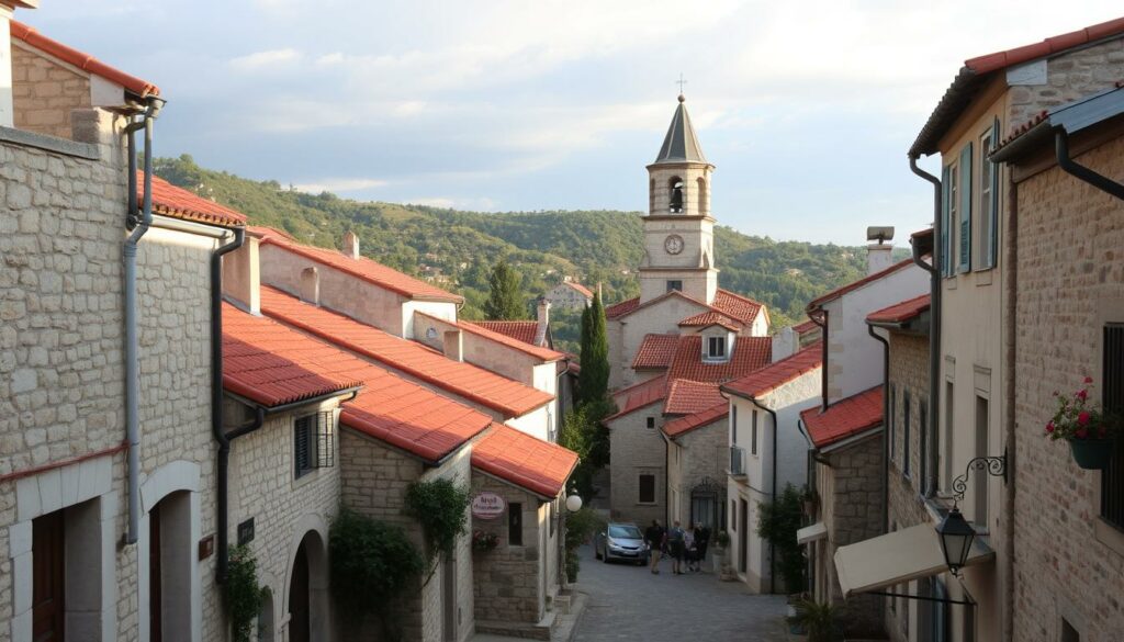 A quaint town nestled in the rolling hills, Hum, the smallest city in the world, invites visitors to immerse themselves in its timeless charm. The narrow, cobblestone streets are lined with picturesque stone houses, their terracotta roofs catching the warm glow of the Mediterranean sun. In the central square, a centuries-old church tower stands tall, its bell echoing the unhurried pace of life. Stroll through the tranquil gardens, where locals gather to swap stories and savor the local delicacies. Capture the essence of this enchanting retreat, where time seems to slow down, allowing you to truly relax and appreciate the simple pleasures of small-town living.