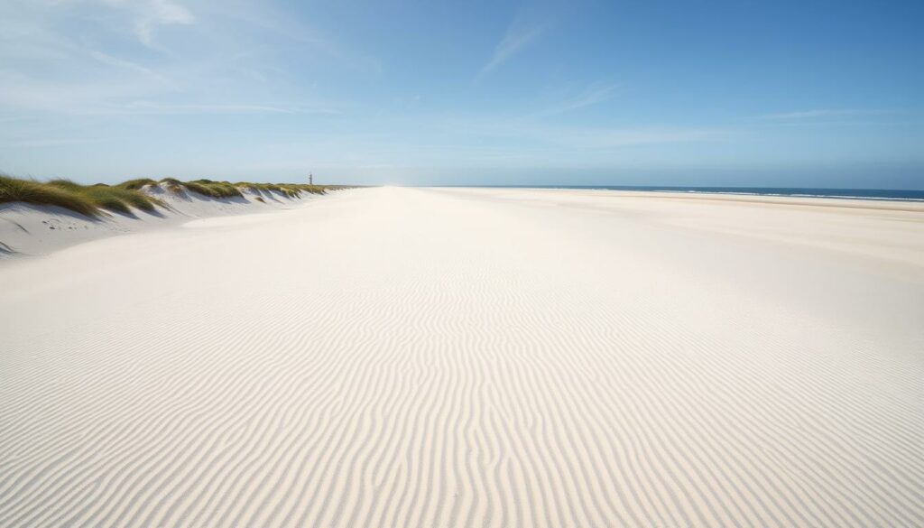 Breiter Kniepsand-Strand auf Amrum an der Nordsee Breiter Kniepsand-Strand auf Amrum an der Nordsee