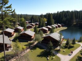 Center Parcs Ferienpark mit Ferienhäusern im Wald und See