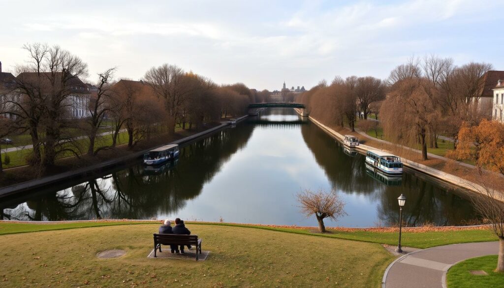 Decksteiner Weiher in Köln mit Baumalleen für Verliebte Decksteiner Weiher in Köln mit Baumalleen für Verliebte