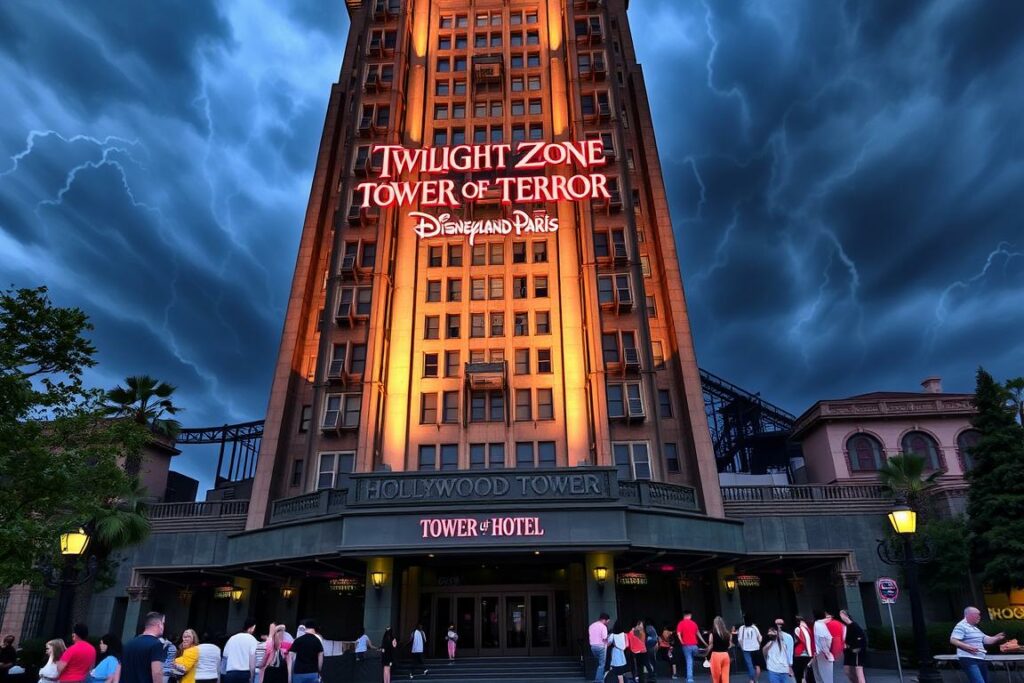 Der beeindruckende Twilight Zone Tower of Terror im Walt Disney Studios Park Der beeindruckende Twilight Zone Tower of Terror im Walt Disney Studios Park