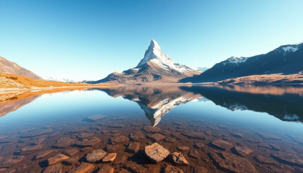 Ein Bild vom Riffelsee mit dem Matterhorn in der Spiegelung erstellen