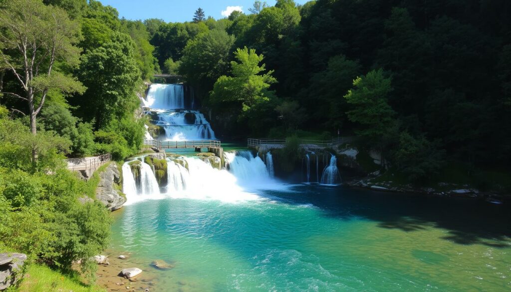 Ein Bild von Skradinski Buk, dem größten Wasserfall im Nationalpark Krka