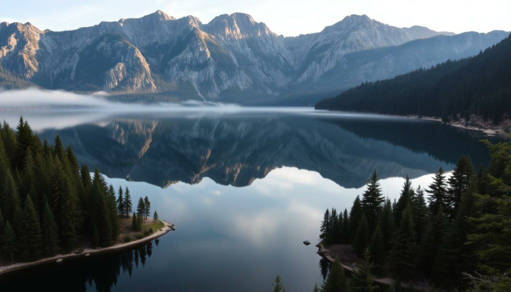Schwarzer See im Nationalpark Durmitor mit Bergen und schönsten Nationalparks Europas Schwarzer See im Nationalpark Durmitor mit Bergen und schönsten Nationalparks Europas