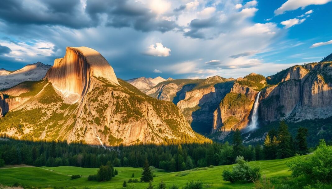 Yosemite Valley mit Half Dome und Wasserfällen im 10 most beautiful national parks in America