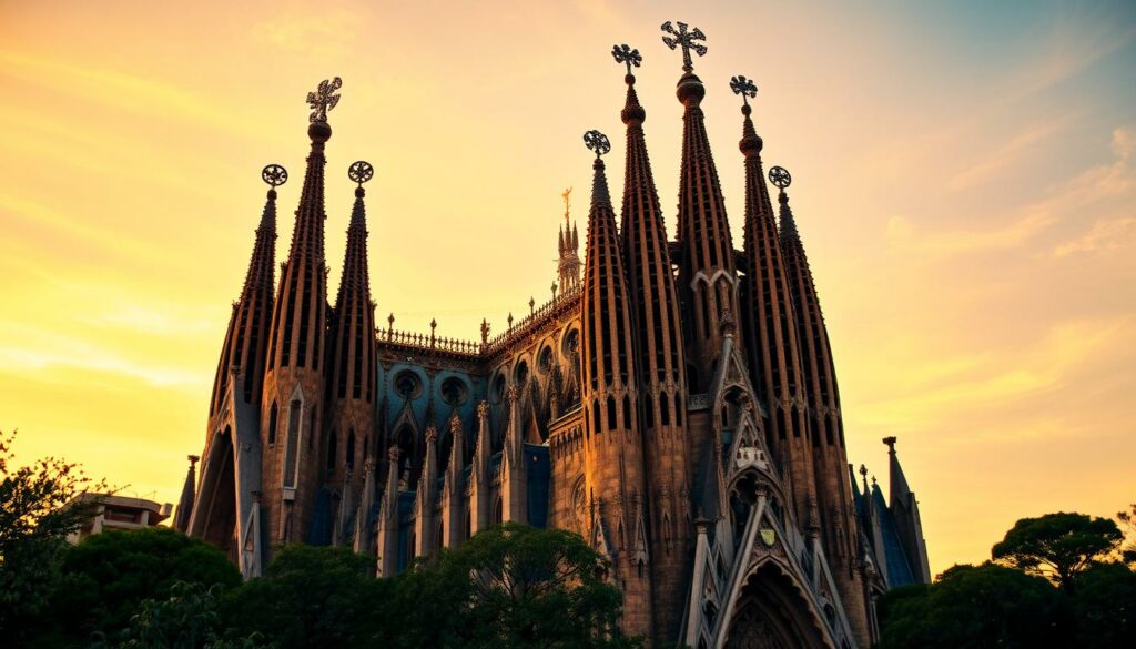 Ein Bild von Barcelonas berühmter Kathedrale, der Sagrada Família