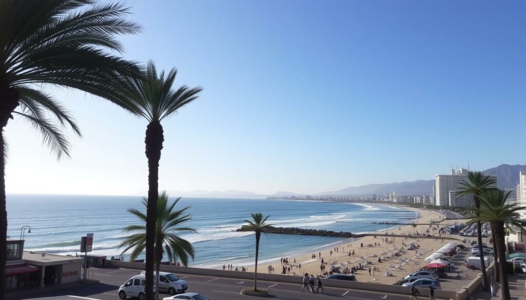 Ein Bild von Las Palmas mit dem Strand von Las Canteras