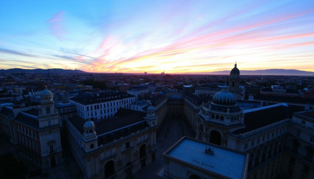 Ein Bild von Madrid bei Sonnenuntergang