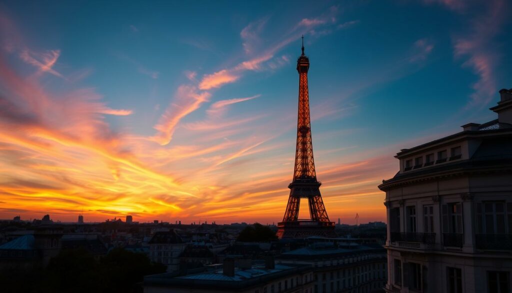 Ein Bild von Paris mit dem Eiffelturm