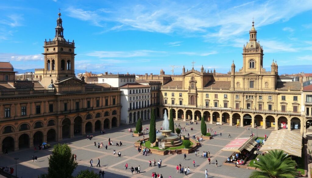 Ein Bild von Salamanca mit seiner Plaza Mayor und der Universität
