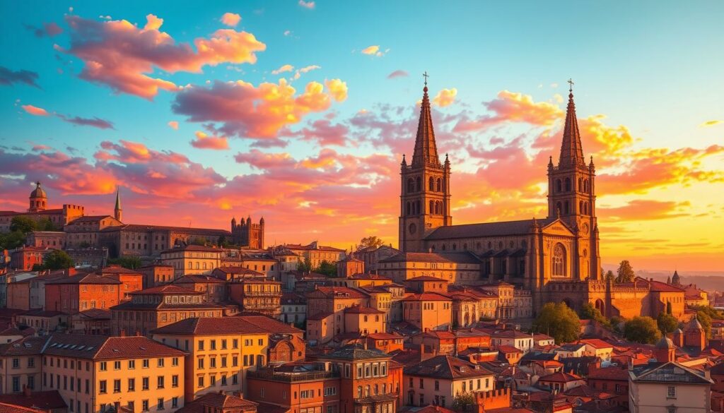 Ein Bild von Toledo mit seiner Altstadt und der Kathedrale