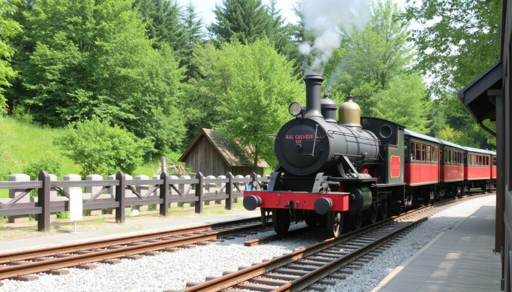Historische Schmalspurbahn "Rasender Roland" auf der Insel Rügen