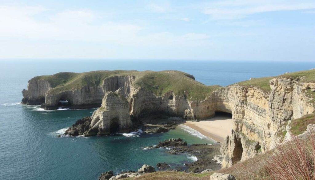 Stellen Sie sich vor, Sie stehen an der wilden Küste der Bretagne, umgeben von dramatischen Felsformationen und versteckten Sandstränden.