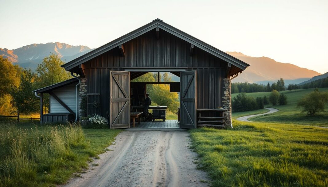 Bauernhof mobile Hallen
