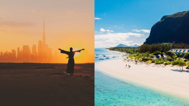 Glitzer: Glitzer-Metropole und Trauminsel in einer Reise: Dubai & Mauritius