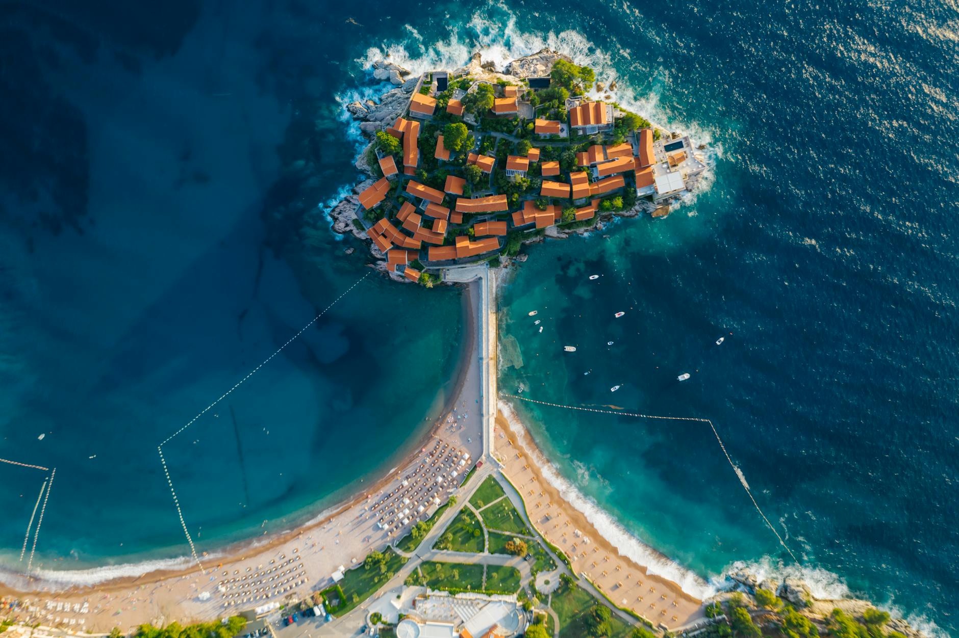 Detailansicht: Sveti Stefan öffnung